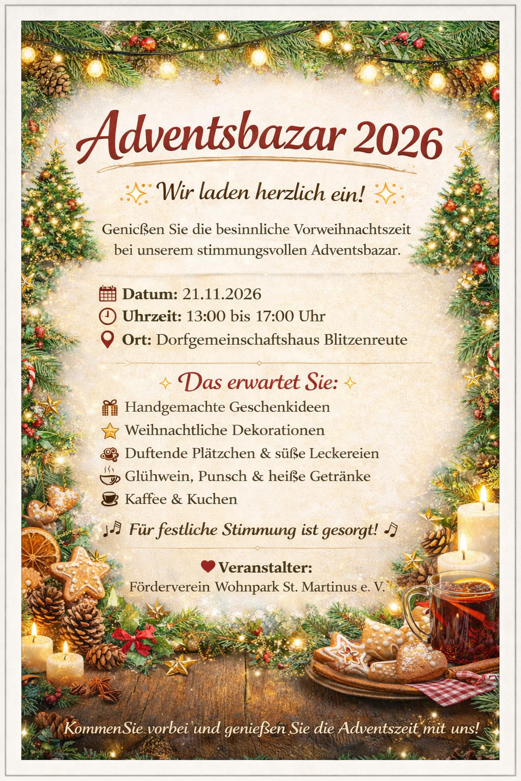Adventsbazar 2026 Besinnliche Vorweihnachtszeit